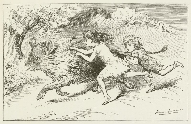 Illustration for Sylvie and Bruno by Harry Furniss