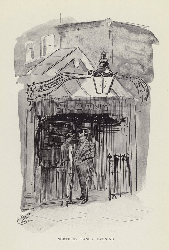 North entrance, evening by Harry Furniss
