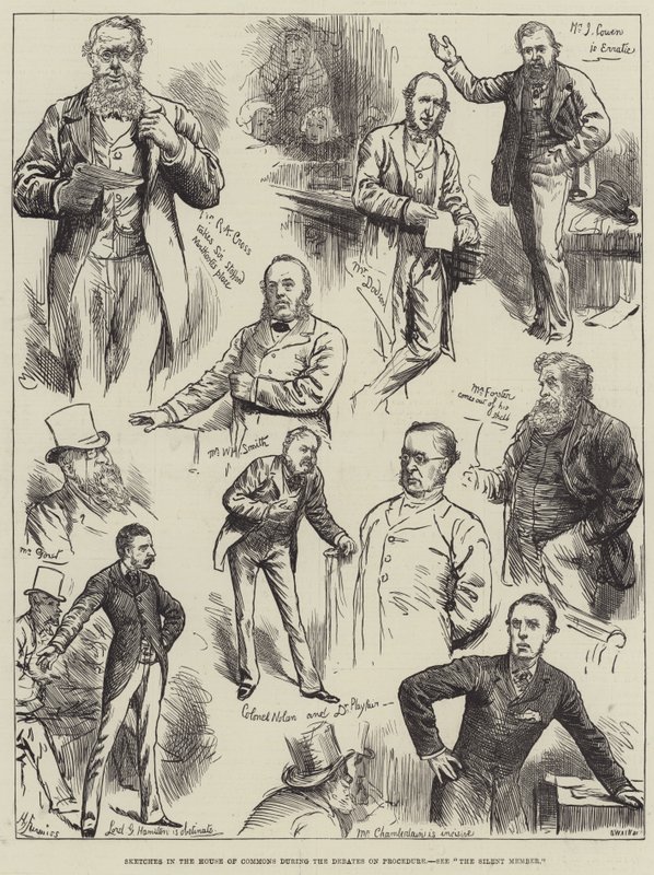 Sketches in the House of Commons during the Debates on Procedure by Harry Furniss