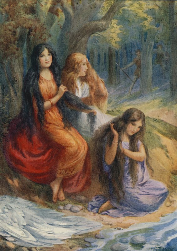 Hladgrun, Olrun and Alvit, from 
