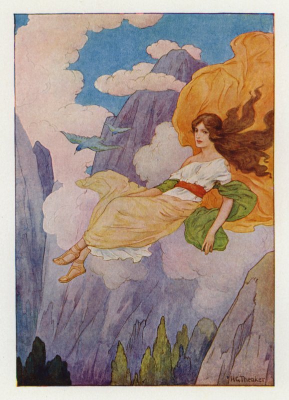 Psyche lifted by a sweet, soft breeze by Harry George Theaker