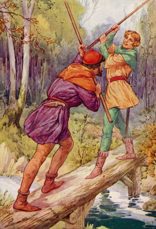 Robin Hood and Little John by Harry George Theaker