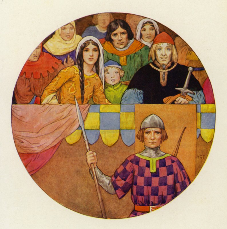 There was a brilliant gathering of knights and ladies up in the stand by Harry George Theaker