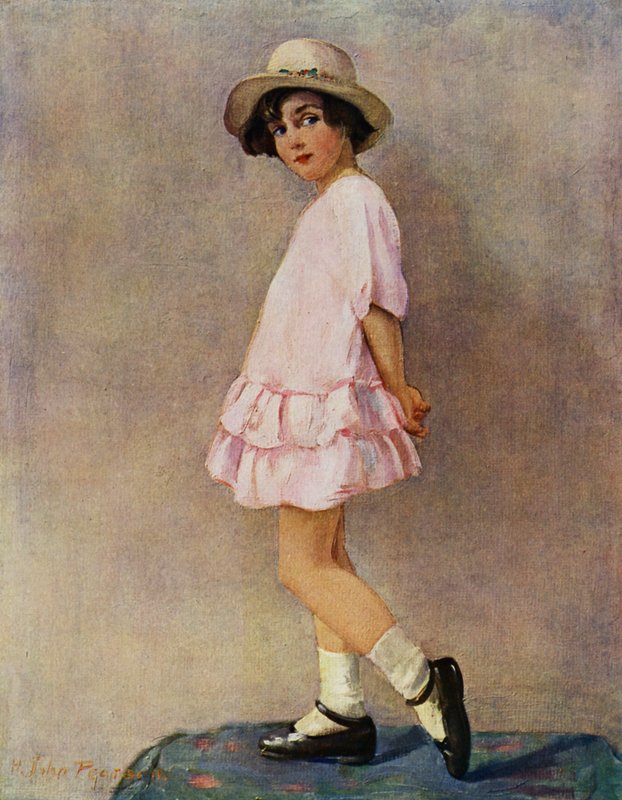 "Will I Do?" - Young Girl Getting Ready to Go Out by Harry J. Pearson