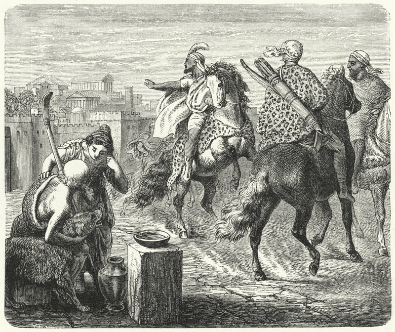 Jugurtha of Numidia Leaving the Corrupt City of Rome by Heinrich Leutemann
