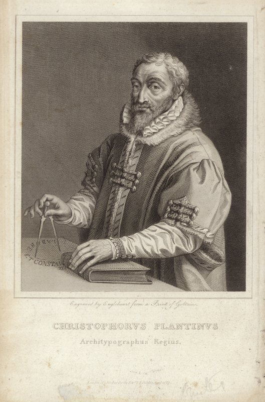 Christophe Plantin by Hendrik Goltzius