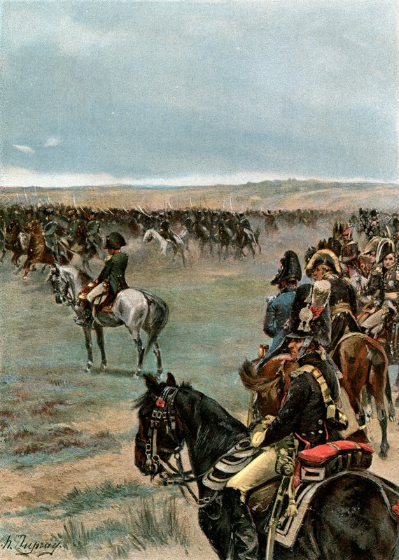 Galloping Past Before the Emperor by Henri Louis Dupray