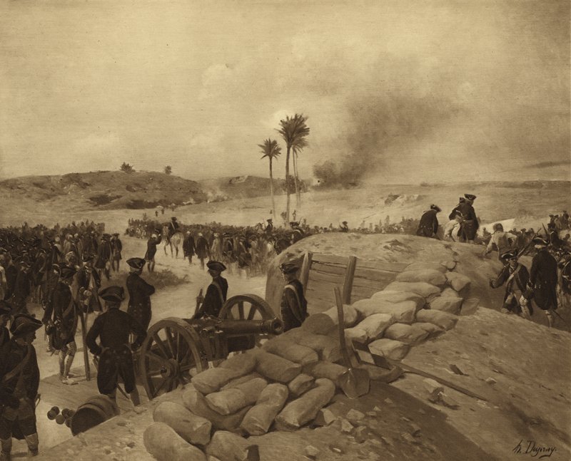 The Siege of Pondicherry, 1761 by Henri Louis Dupray