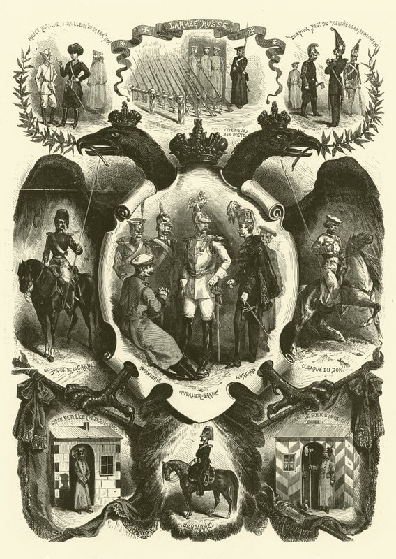 Soldiers and uniforms of the Russian Army by Henri de after Montaut