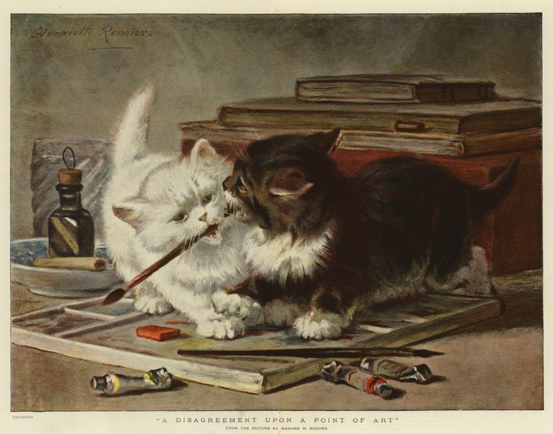 A Disagreement upon a Point of Art by Henriëtte Ronner Knip