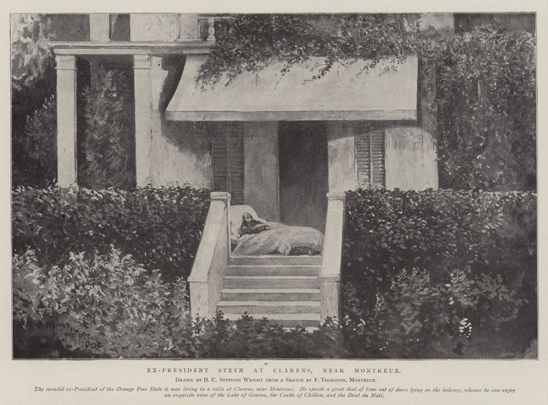 Ex-President Steyn at Clarens, Near Montreux by Henry Charles Seppings Wright