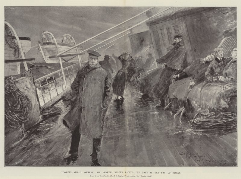 Looking Ahead, General Sir Redvers Buller Facing the Gale in the Bay of Biscay by Henry Charles Seppings Wright