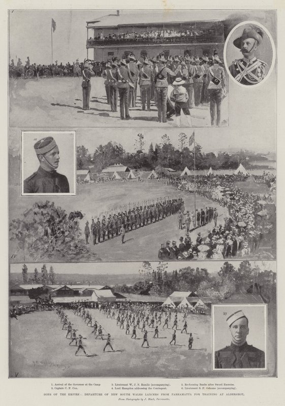 Sons of the Empire, Departure of New South Wales Lancers from Parramatta for Training at Aldershot by Henry Charles Seppings Wright