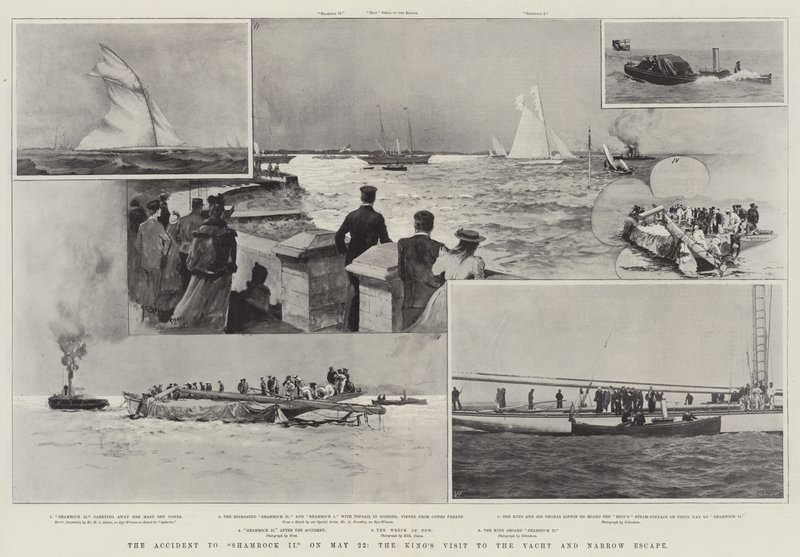 The Accident to Shamrock II on 22 May, the King