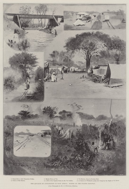 The Advance of Civilisation in East Africa, Scenes on the Uganda Railway by Henry Charles Seppings Wright