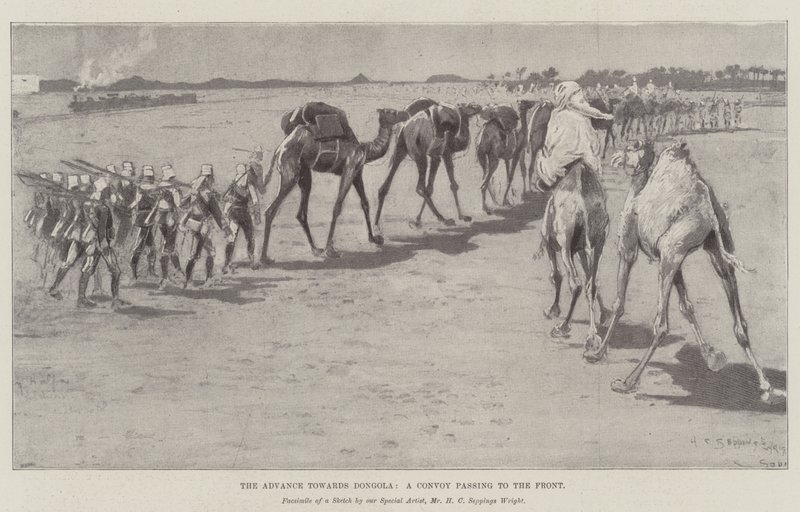 The Advance towards Dongola, a Convoy passing to the Front by Henry Charles Seppings Wright