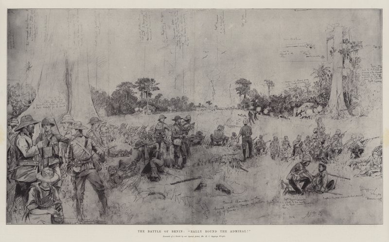 The Battle of Benin, Rally Round the Admiral! by Henry Charles Seppings Wright