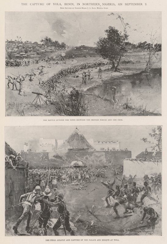 The Capture of Yola, Benin, in Northern Nigeria, on 2 September by Henry Charles Seppings Wright