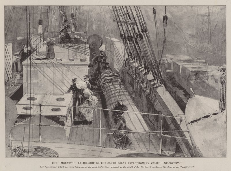 The Morning, Relief-Ship of the South Polar Expeditionary Vessel Discovery by Henry Charles Seppings Wright