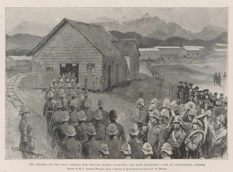 The Opening of the First Church for British Troops guarding the Boer Prisoners