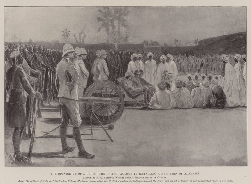The Opening up of Nigeria, the British Authority Installing a New Amir of Adamawa by Henry Charles Seppings Wright