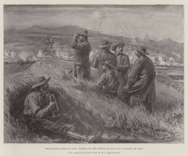 The Spanish-American War, Opening of the Battle of San Juan, Santiago de Cuba by Henry Charles Seppings Wright