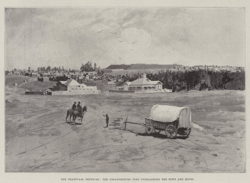 The Transvaal Defences, the Johannesburg Fort overlooking the Town and Mines by Henry Charles Seppings Wright