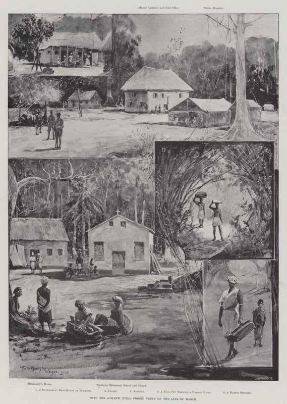 With the Ashanti Field Force, Views on the Line of March by Henry Charles Seppings Wright
