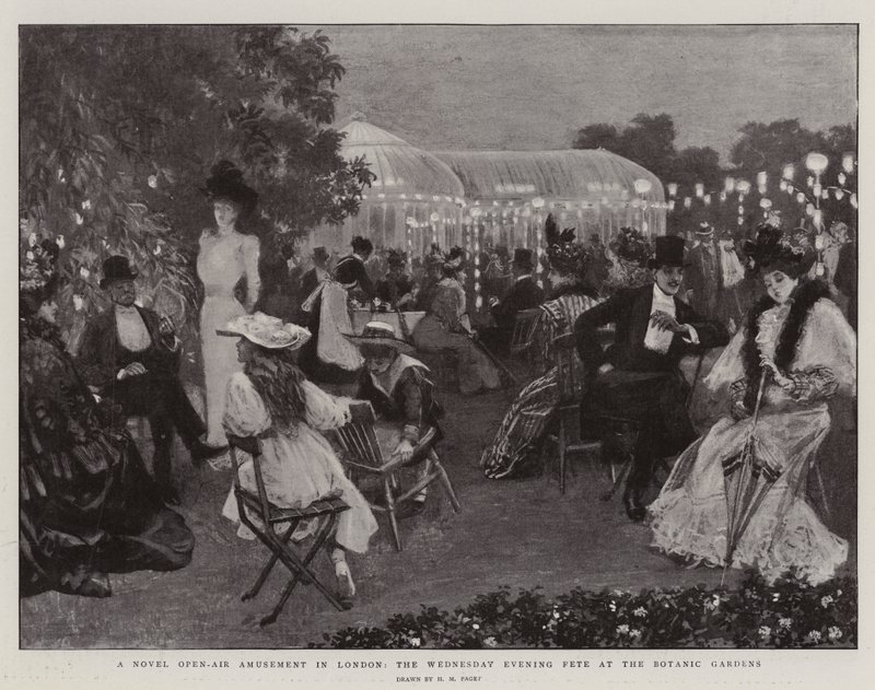 A Novel Open-Air Amusement in London, the Wednesday Evening Fete at the Botanic Gardens by Henry Marriott Paget