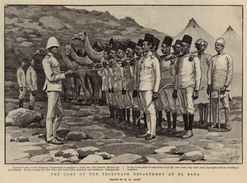 The Camp of the Telegraph Department at El Bana by Henry Marriott Paget