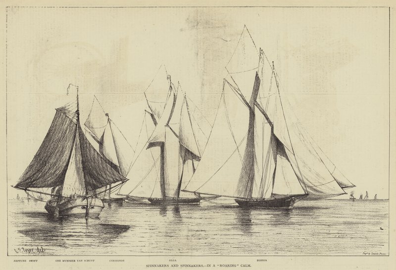 Spinnakers and Spinnakers, in a Roaring Calm by Henry Spernon Tozer