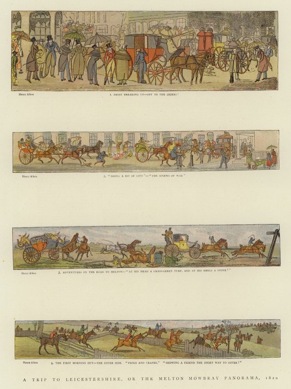 A Trip to Leicestershire, or the Melton Mowbray Panorama, 1820 by Henry Thomas Alken