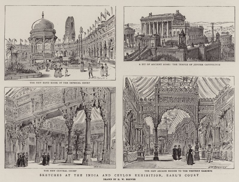 Sketches at the India and Ceylon Exhibition, Earl
