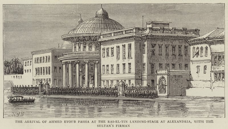 The Arrival of Ahmed Eyoub Pasha at the Ras-el-Tin Landing-Stage at Alexandria, with the Sultan