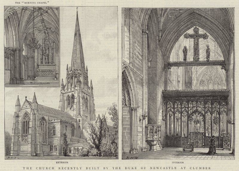 The Church Recently Built by the Duke of Newcastle at Clumber by Henry William Brewer