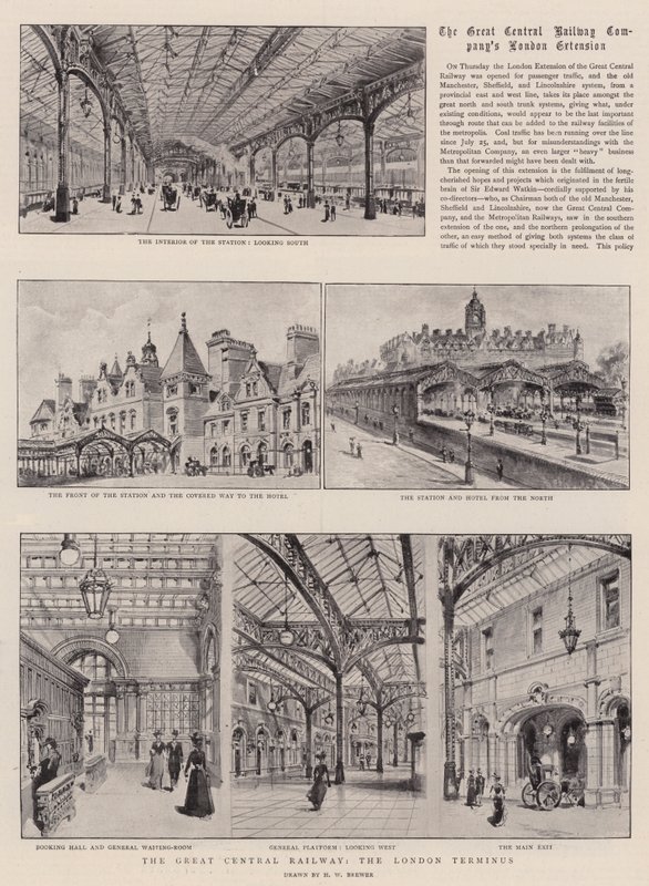 The Great Central Railway, the London Terminus by Henry William Brewer
