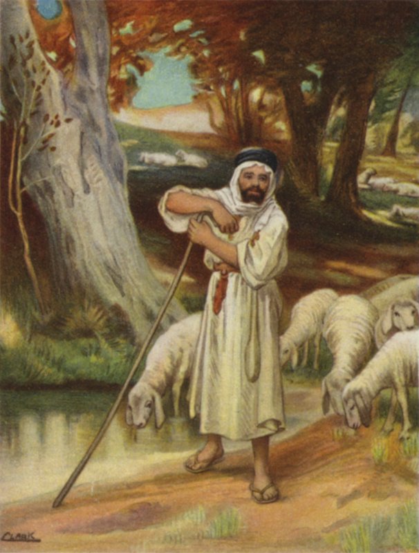 A Shepherd and His Flock at Banias by Henry Andrew Harper