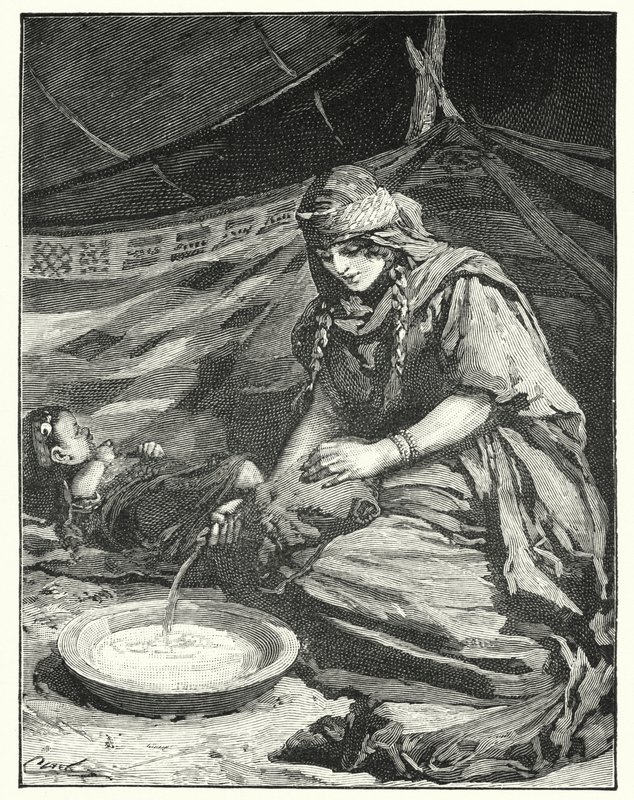 Interior of Bedouin tent by Henry Andrew Harper
