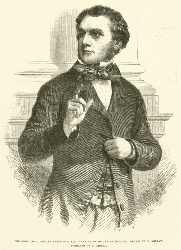 The Right Honourable William Gladstone, MP, Chancellor of the Exchequer by Henry Anelay