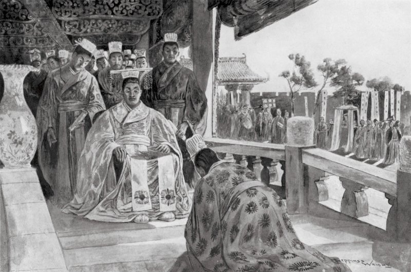 Han Yu presenting his Memorial by Henry Charles Seppings Wright