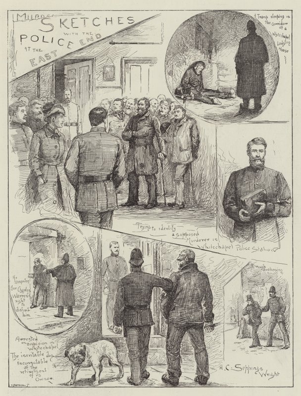 Sketches with the Police at the East End by Henry Charles Seppings Wright