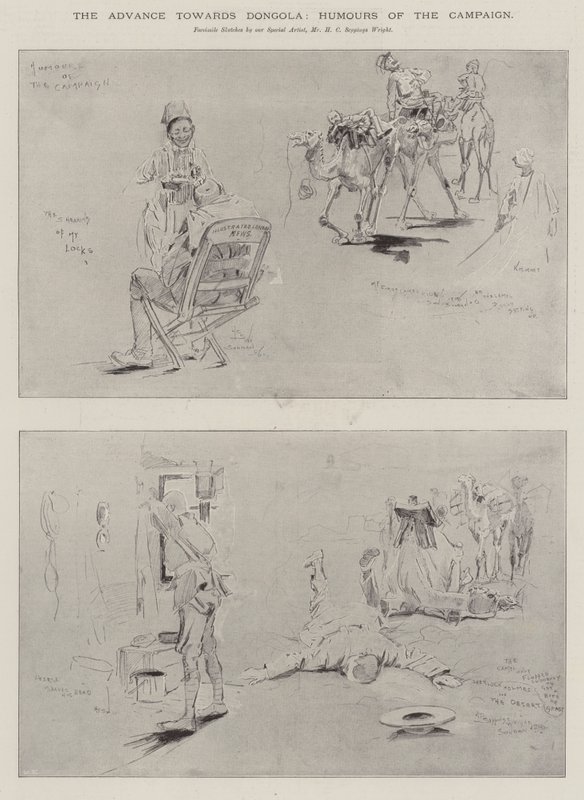 The Advance towards Dongola, Humours of the Campaign by Henry Charles Seppings Wright