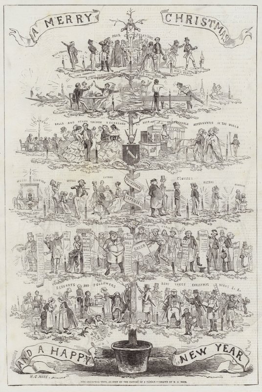 The Christmas Tree, as seen by the Father of a Family by Henry George Hine