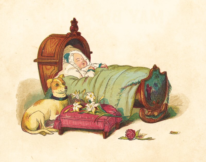 Princess Victoria asleep in her crib by Henry Hetherington Emmerson