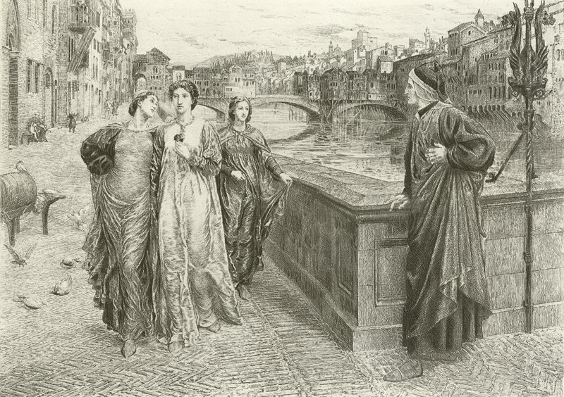 The First Meeting of Dante and Beatrice by Henry Holiday
