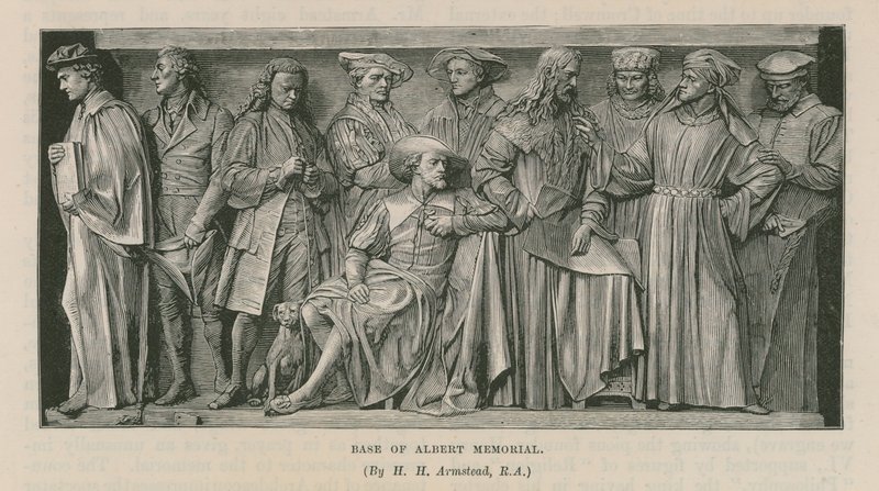 Sculptures at the Base of the Albert Memorial by Henry Hugh Armstead