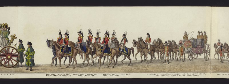 Part of the Panoramic View of the Entire Funeral Procession of Arthur, Duke of Wellington by Henry Jr and Sala Alken