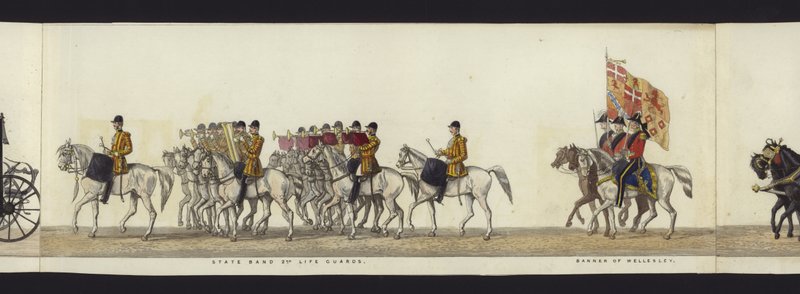 Part of the Panoramic View of the Entire Funeral Procession of Arthur, Duke of Wellington by Henry Jr and Sala Alken