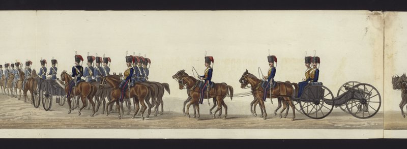 Part of the Panoramic View of the Entire Funeral Procession of Arthur, Duke of Wellington by Henry Jr and Sala Alken