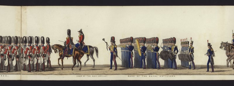 Part of the Panoramic View of the Entire Funeral Procession of Arthur, Duke of Wellington by Henry Jr and Sala Alken